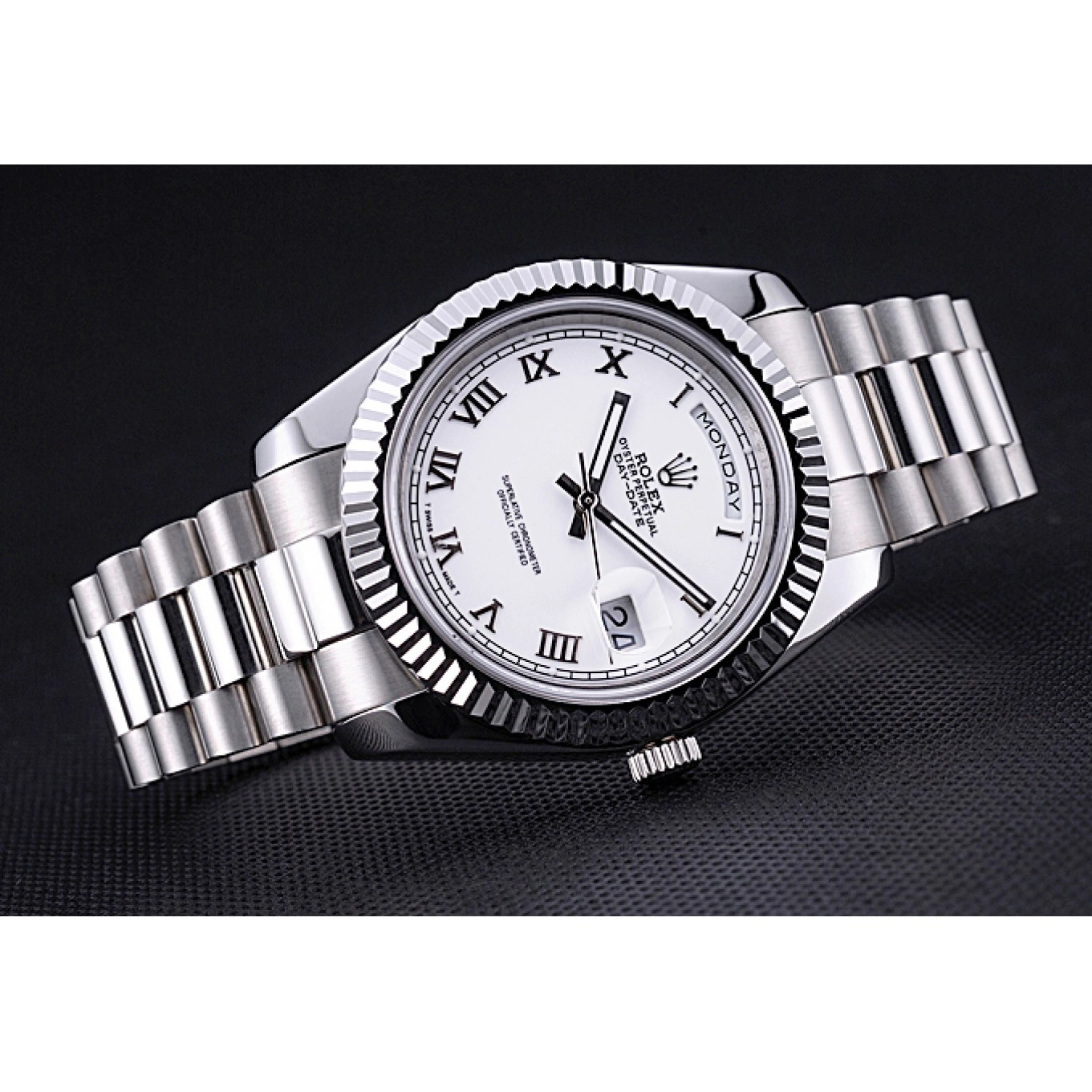 Aaa replica watch Steel Rolex 622547 Dial Day-Date Bracelet White Stainless 0717